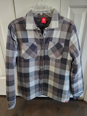 Men's Eastern Mountain Sports Quilted Plaid Shirt Jacket